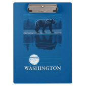 Porte-bloc Ours dans le clair de lune - Washington (Devant)