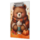 Porte-bloc Ours d'automne rustique/vintage (Gauche)