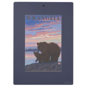 Porte-bloc Ours et CUB - Wrangell, Alaska (Dos)