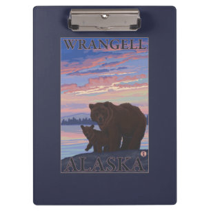 Porte-bloc Ours et CUB - Wrangell, Alaska