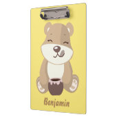 Porte-bloc Ours manger du miel (Gauche)