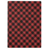 Porte-bloc Ours Noir Plaid Buffalo Personnalisé (Dos)