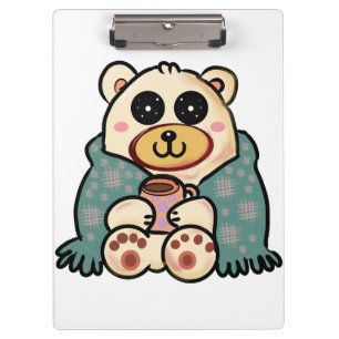 Porte-bloc Ours polaire personnalisé avec café Art mignon d