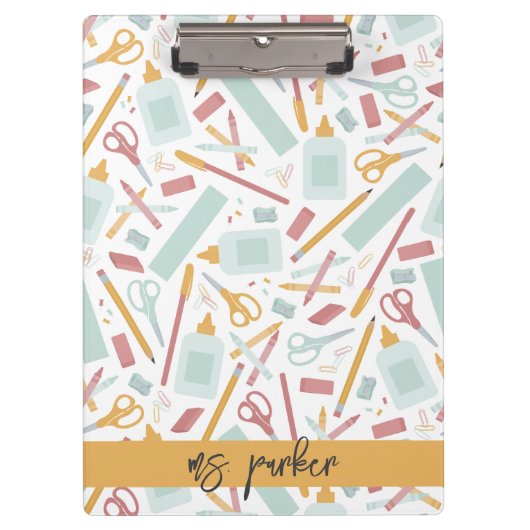 Porte-bloc Outils scolaires personnalisés (Devant)