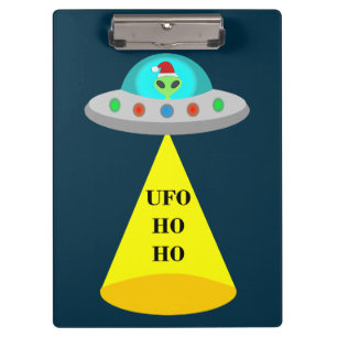 Porte-bloc OVNI de Noël Ho Ho Alien soucoupe volante