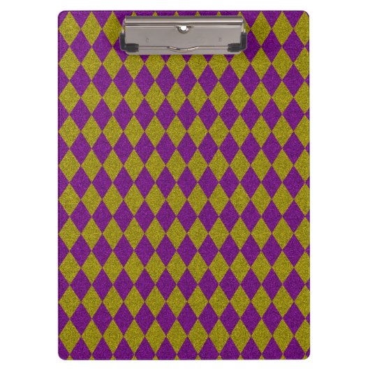 Porte-bloc Paillettes de diamant or et violet (Devant)