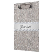 Porte-bloc Paillettes et diamants argentés de Faux (Gauche)