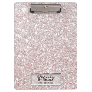 Porte-bloc Paillettes Étincelles Rayures Blanches Personnalis