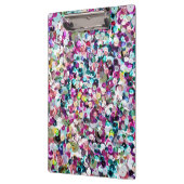 Porte-bloc Paillettes Girly Bling de Faux d'arc-en-ciel (Gauche)