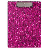 Porte-bloc Paillettes rose chaud fausses (Devant)