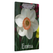 Porte-bloc Pair of Daffodils Pink and Yellow Spring Flowers (Swatch)