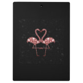 Porte-bloc Paires de Flamant rose, noires (Dos)