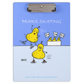 Porte-bloc Paires mignonnes Figure Patinage Funny Pears Carto (Devant)