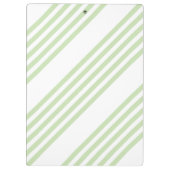 Porte-bloc Pale vert et blanc cinq bandes motif (Dos)