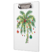 Porte-bloc Palmier de Noël tropical avec lumières et ornam (Gauche)