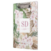 Porte-bloc Pampas herbe, orchidée, feuillage tropical texte (Gauche)