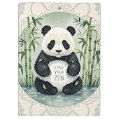 Porte-bloc Panda Chubby de grande taille assise dans une pose (Dos)