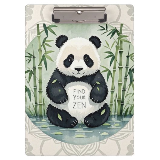 Porte-bloc Panda Chubby de grande taille assise dans une pose (Devant)