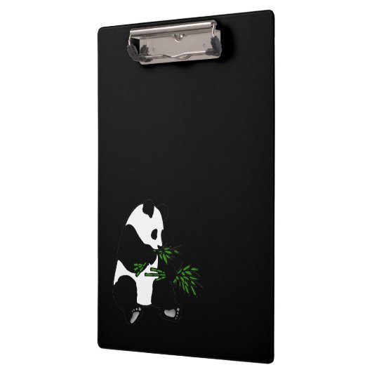 Porte-bloc Panda géant mange du bambou noir (Gauche)