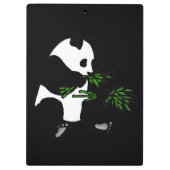 Porte-bloc Panda géant mange du bambou noir (Dos)