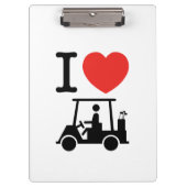Porte-bloc Panier de golf I Heart (Love) (Devant)