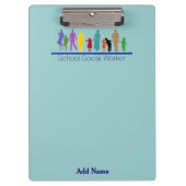 Porte-bloc Panneau d'agrafe d'assistant social d'école (Devant)