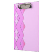 Porte-bloc Panneau d'agrafe rose de monogramme de zigzag (Gauche)
