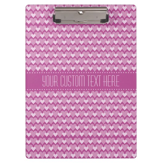 Porte-bloc Panneau de message personnalisé Pink Hearts (Devant)