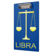 Porte-bloc Panneau étoile Balance dorée de Libra (Gauche)