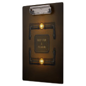 Porte-bloc Panneau industriel Steampunk "Keep Calm & Steam On (Gauche)
