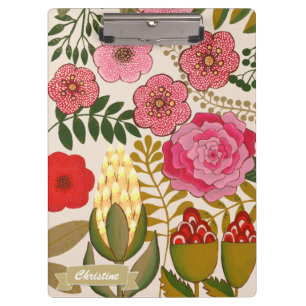 Porte-bloc Panneau personnalisé de peinture d'art tropical fl