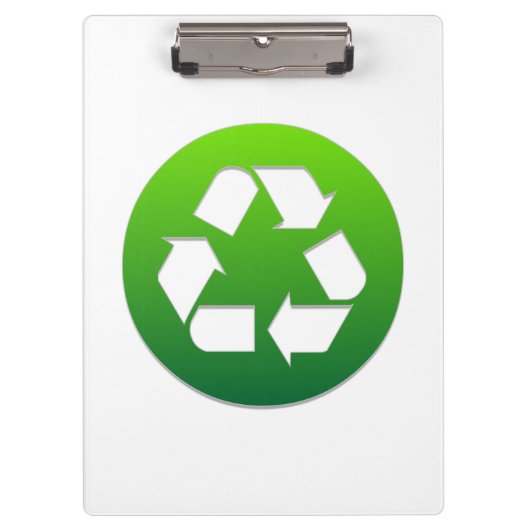 Porte-bloc Panneau Recyclage vert (Devant)