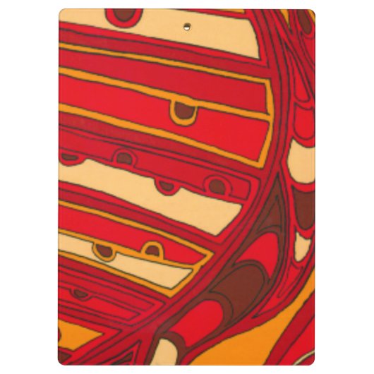 Porte-bloc Panneaux oranges abstraits (Dos)