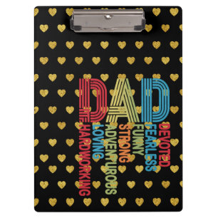 Porte-bloc Papa avec le thème Golden Heart Black Gold