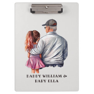 Porte-bloc Papa et fille personnalisés