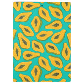 Porte-bloc Papaya slices on turquoise (Dos)