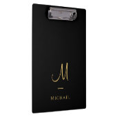 Porte-bloc Papeterie Monogramme Élégant Noir Or (Swatch)