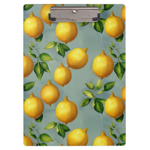 Porte-bloc Papier peint à motif de citrons de style vintage