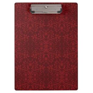 Porte-bloc Papier peint floral rouge détaillé