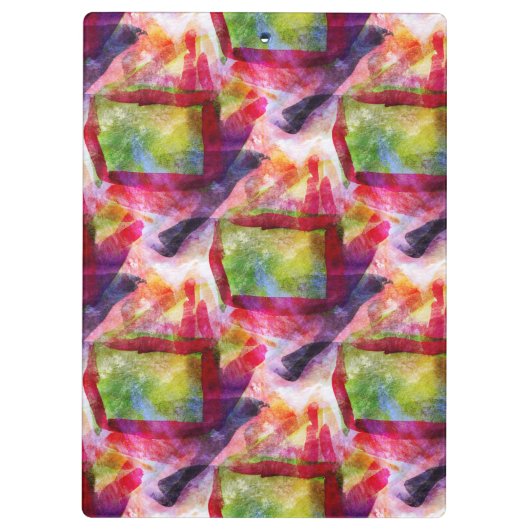 Porte-bloc Papier peint vert et rouge abstrait (Dos)