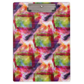 Porte-bloc Papier peint vert et rouge abstrait (Devant)