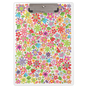 Porte-bloc Papiers de bureau du jardin fleuri printanier