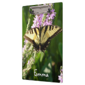 Porte-bloc Papillon à queue d'hirondelle sur des fleurs sauva (Gauche)