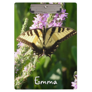 Porte-bloc Papillon à queue d'hirondelle sur des fleurs sauva