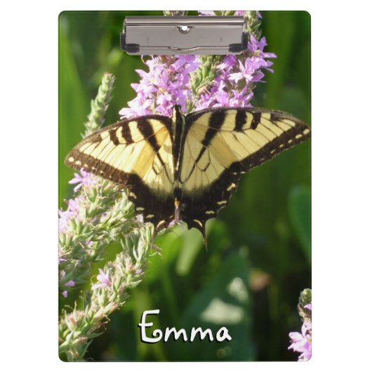 Porte-bloc Papillon à queue d'hirondelle sur des fleurs sauva (Devant)