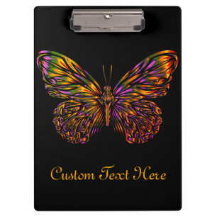 Porte-bloc Papillon arc-en-ciel néon personnalisé