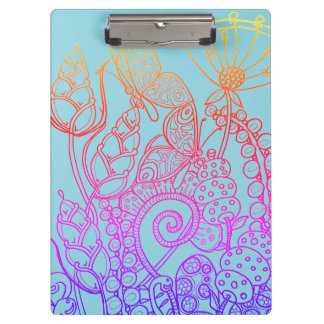 Porte-bloc Papillon arc-en-ciel Turquoise Ombre