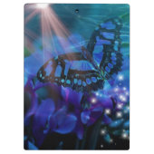 Porte-bloc Papillon bleu magique (Dos)
