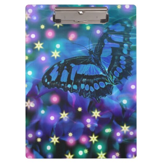 Porte-bloc Papillon bleu magique (Devant)
