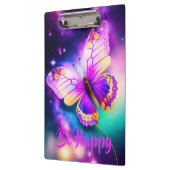 Porte-bloc papillon coupé porte - bloc violet foncé (Gauche)